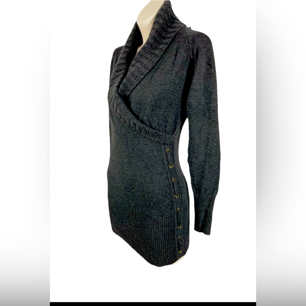 Cache Wool Blend Pullover Sweater – Gray, Size M